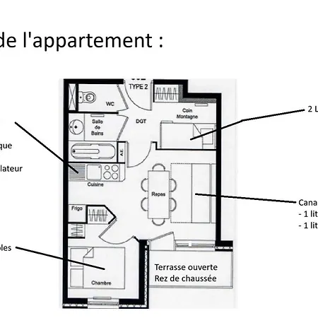 Le Hameau & Piscine 2 Pieces 6pers By Alpvision Residences Apartment